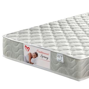 Легло с матрак Makai Hm21330 метал и дърво в орех - матрак 90x190см
