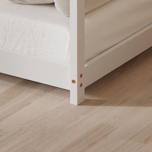 Легло с матрак Pepe Hm21302.01 борова дървесина в бял цвят -- матрак 90x190см