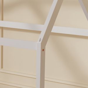 Легло с матрак Pepe Hm21303.01 борова дървесина в бял цвят -- матрак 70x140см