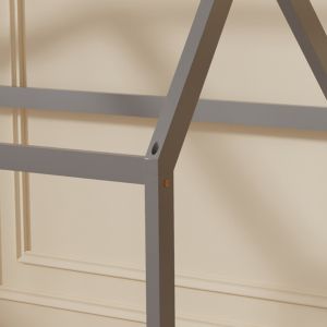 Легло с матрак Pepe Hm21303.02 борова дървесина в сив цвят -- матрак 70x140см