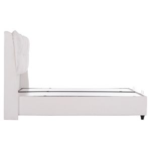 Легло с място за съхранение Dreamlet Hm716.03 бял букле плат - за матрак 160x200см.