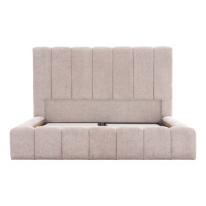Легло с място за съхранение Remo Hm719.10 плат теди в бежово - матрак 160x200см.