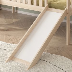 Легло с пързалка Phyllis Hm21310 борова дървесина в естествен цвят - с матрак 90x190см