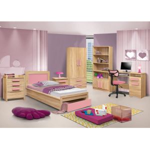 Bed with drawer Playroom, Hm330,02, sonema-pink, 90x190cm