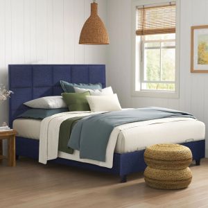Bedroom bed with headboard and storage space Alba 160x200cm