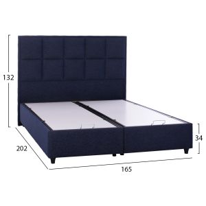 Bedroom bed with headboard and storage space Alba 160x200cm