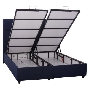Bedroom bed with headboard and storage space Alba 160x200cm