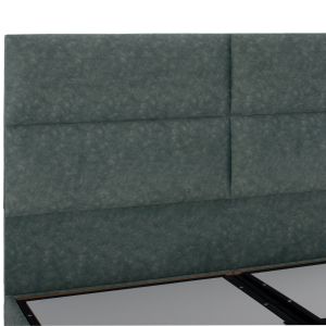 Bed with green nubuck fabric and storage space Hm622.07