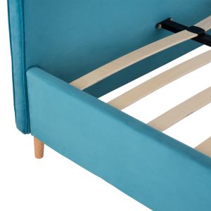 Bed with blue-green velvet fabric Maylin Hm598,08 120x200cm