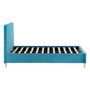 Bed with blue-green velvet fabric Maylin Hm598,08 120x200cm