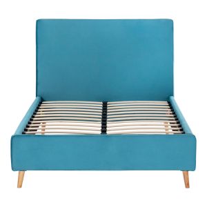 Bed with blue-green velvet fabric Maylin Hm598,08 120x200cm
