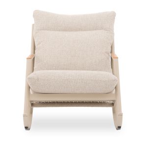 Rocking chair Oblivion Sm6437.02 beige aluminum with cushion 79x133x80cm.