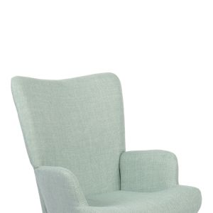 Люлеещ се фотьойл Jianna Mint плат и крака в естествен цвят 79x64x89 см
