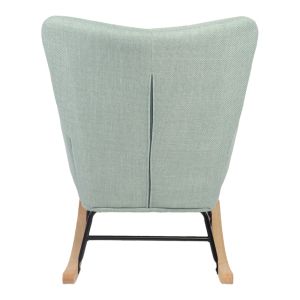 Люлеещ се фотьойл Jianna Mint плат и крака в естествен цвят 79x64x89 см