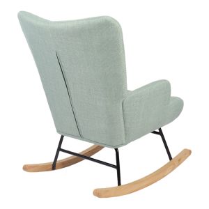 Люлеещ се фотьойл Jianna Mint плат и крака в естествен цвят 79x64x89 см