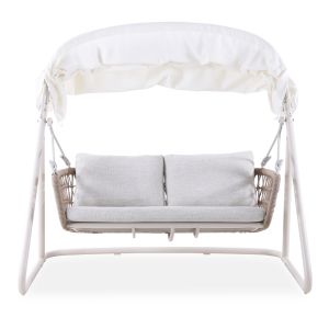 Swing with tent Excelsior Sm6411.01 aluminum ivory color - white tent 185x134x175w