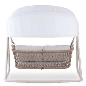 Swing with tent Excelsior Sm6411.01 aluminum ivory color - white tent 185x134x175w