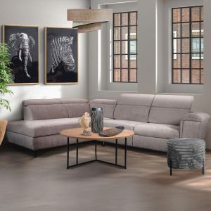 Left corner sofa Alessia beige fabric 284x216x100cm