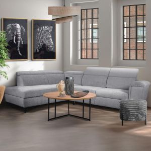 Left corner sofa Alessia gray fabric 284x216x100cm