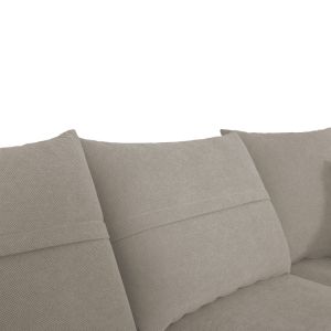 Ляв ъглов диван Montana светлосив дамаска-сиви възглавници 275x215x93см