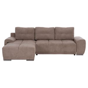 Left corner sofa bed Comfyra Hm3336.03l beige fabric 270x181x75cm.