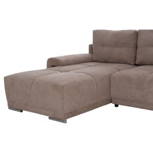Left corner sofa bed Comfyra Hm3336.03l beige fabric 270x181x75cm.