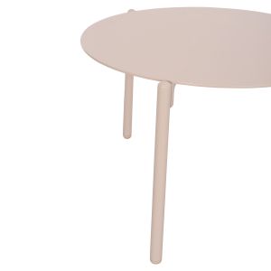 Table Alberta Sm6357 aluminum in cream color 62.5x62.5x38cm.