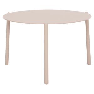 Table Alberta Sm6357 aluminum in cream color 62.5x62.5x38cm.