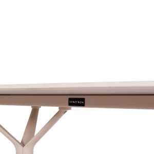 Antoine Table Sm6355 Cream Aluminum Top and Sintered Stone 180x90x75cm