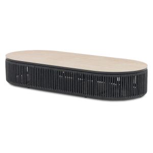 Augustus Oval Mid-course table Sm6456.01, grey rope - sintered stone top, 140x80x32hcm
