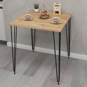 Table Bruceli walnut-black 60x60x74cm