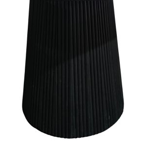 Canicule I table, solid acacia wood in black shade, D80x40 cm