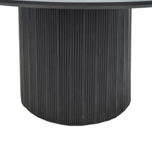 Canicule table made of solid acacia wood in black color, diameter 150x75 cm