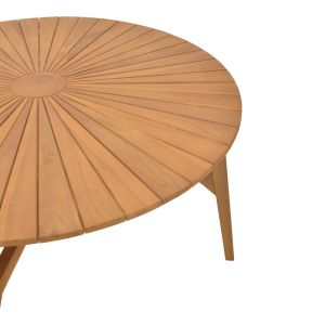 Colen teak table in natural shade D50x75cm