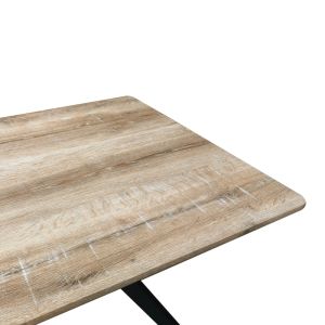Ezali Sonoma table made of Mdf with black metal legs 140x80x75cm