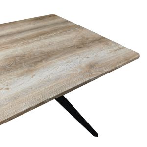 Ezali Sonoma table made of Mdf with black metal legs 160x90x75cm