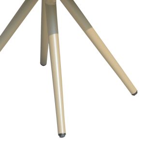 Table Hilly plywood and aluminum in champagne color D100x75cm