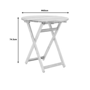 Маса Letna масив бук в естествен цвят D60x74.5см