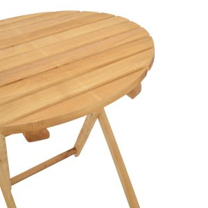 Table Letna solid beech in natural color D60x75cm