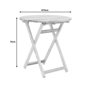 Table Letna solid beech in natural color D60x75cm