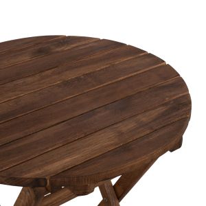 Table Limnos round 60cm solid walnut wood Hm5653,01