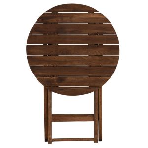 Table Limnos round 60cm solid walnut wood Hm5653,01