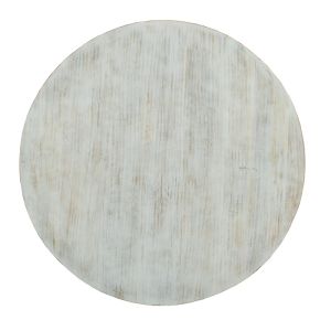 Promise table made of solid mango wood in antique white D150x77cm