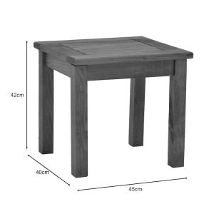 Retto table made of solid impregnated wood, walnut color 45x40x42cm