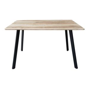 Squaro Sonoma Mdf Table with Black Metal Legs 120x70x75cm