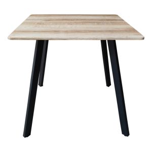 Squaro Sonoma Mdf table with black metal legs 80x80x75cm