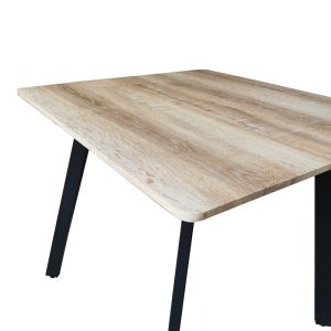 Squaro Sonoma Mdf table with black metal legs 80x80x75cm