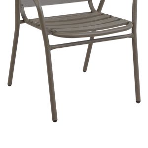 Sussie-ensure table, 5 pcs., metal-glass, champagne color, 140x80x70cm