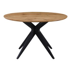 Маса Toda от Mdf в цвят Sonoma с черни метални крака 120x75см