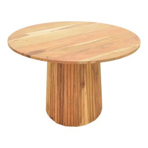 Table Tully Bold solid acacia wood in natural shade D120x75 cm